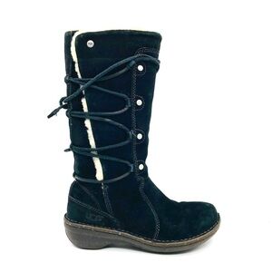 UGG Australia Surfcat Uptown Black Suede Winter Boots Size Women’s 8